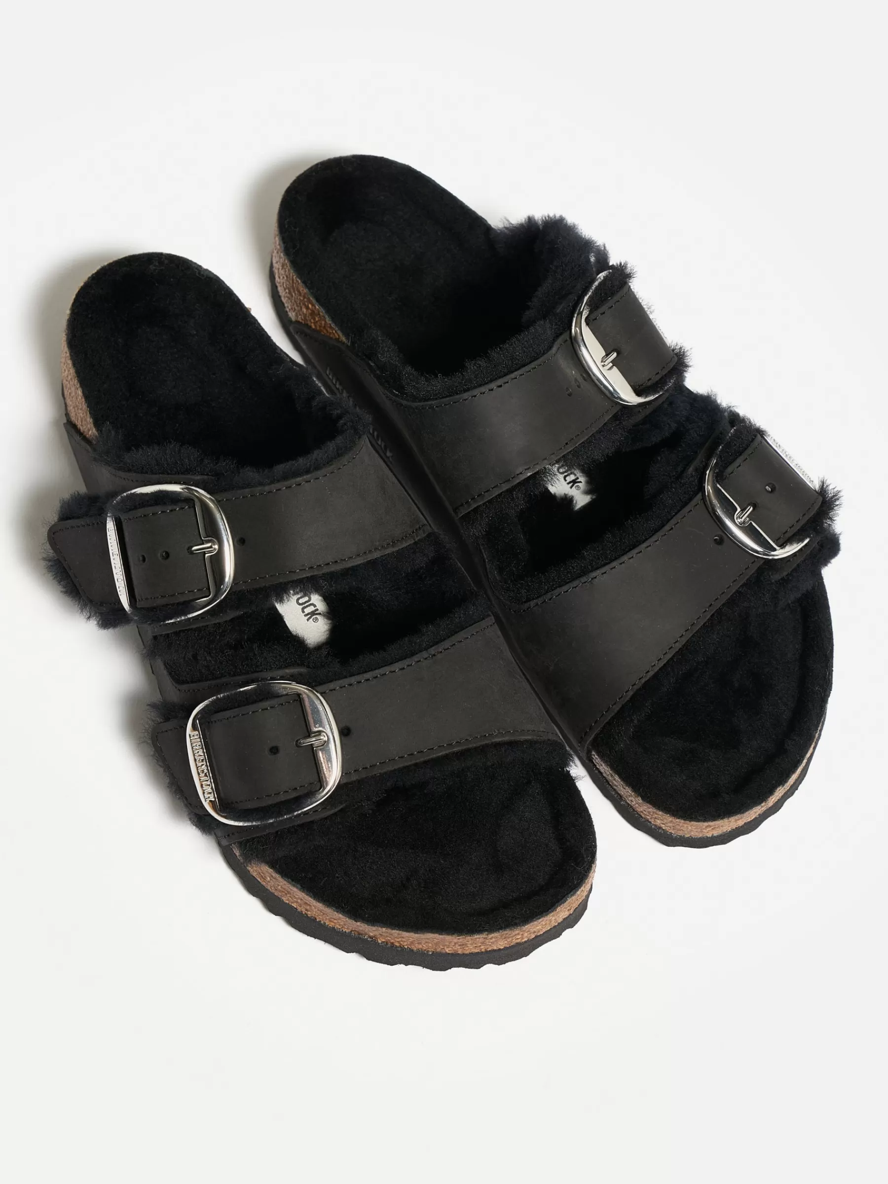 Clearance Birkenstock | Arizona Big Buckle Shearling Slippers Black