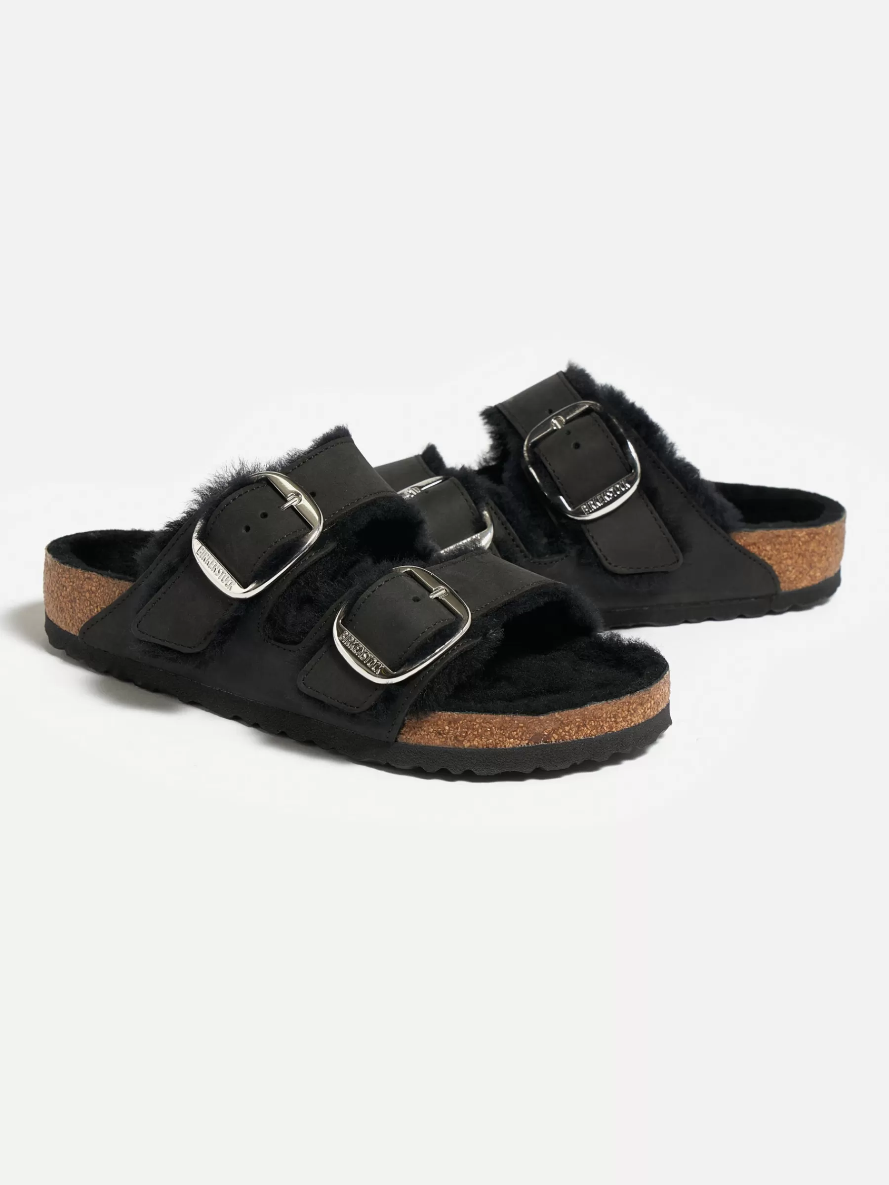 Clearance Birkenstock | Arizona Big Buckle Shearling Slippers Black