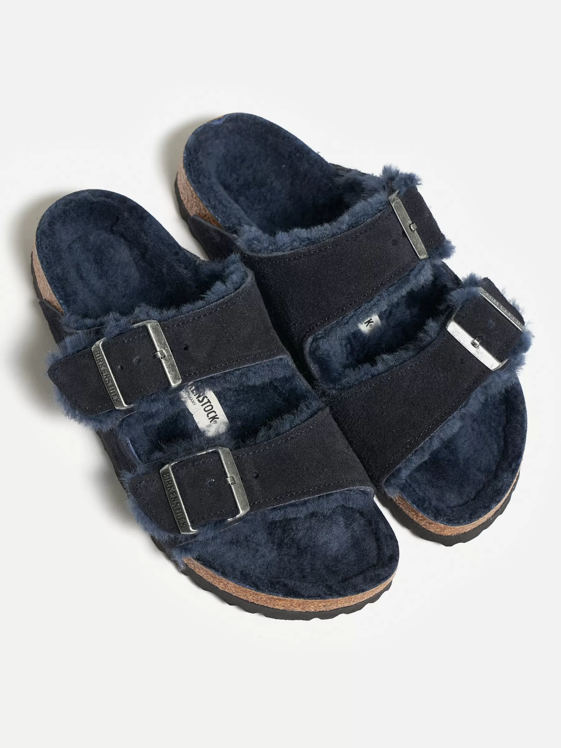 Best Birkenstock | Arizona Shearling Suede Slippers Midnight