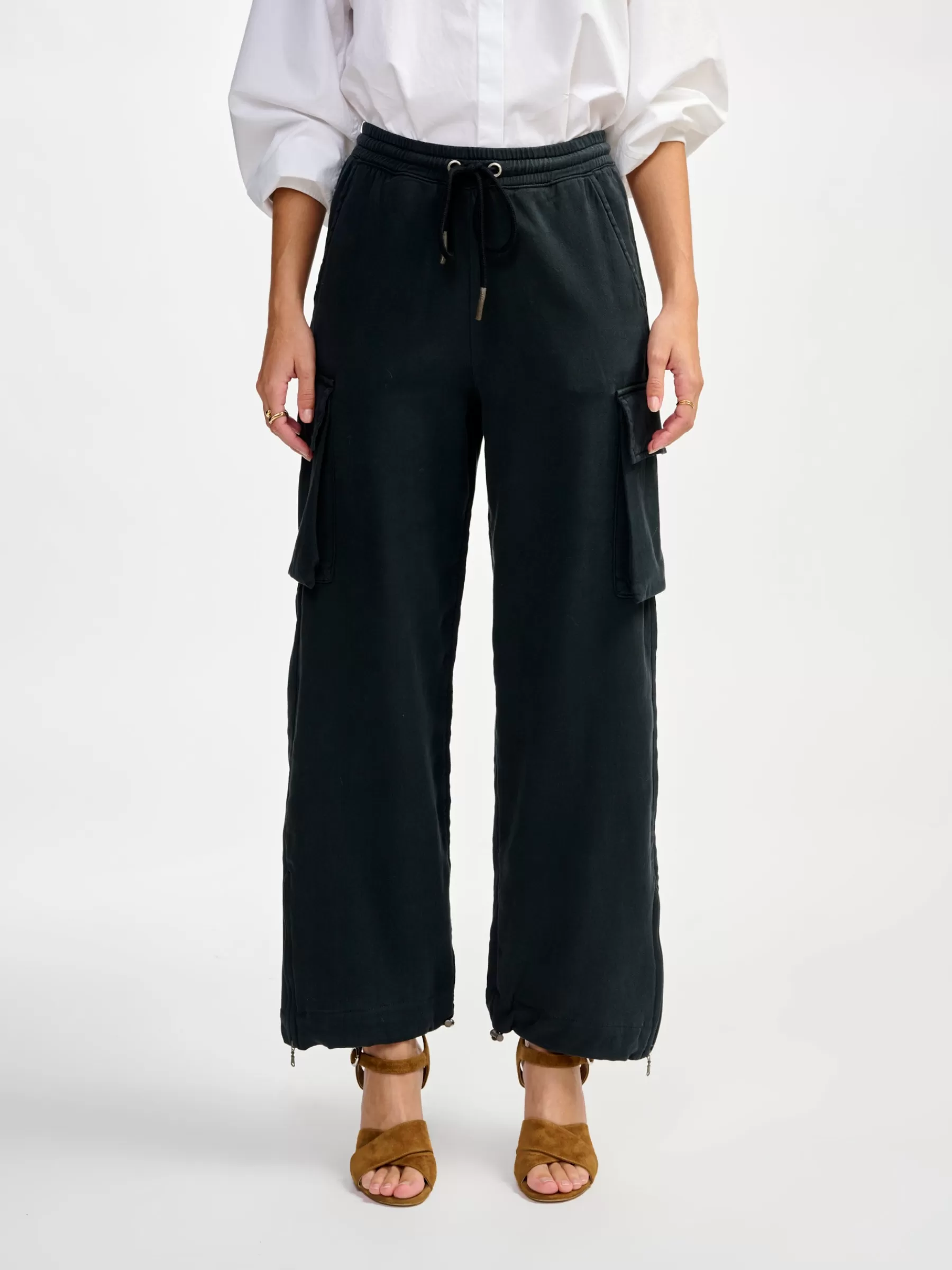 Shop Bellerose Farro Trousers Black Beauty