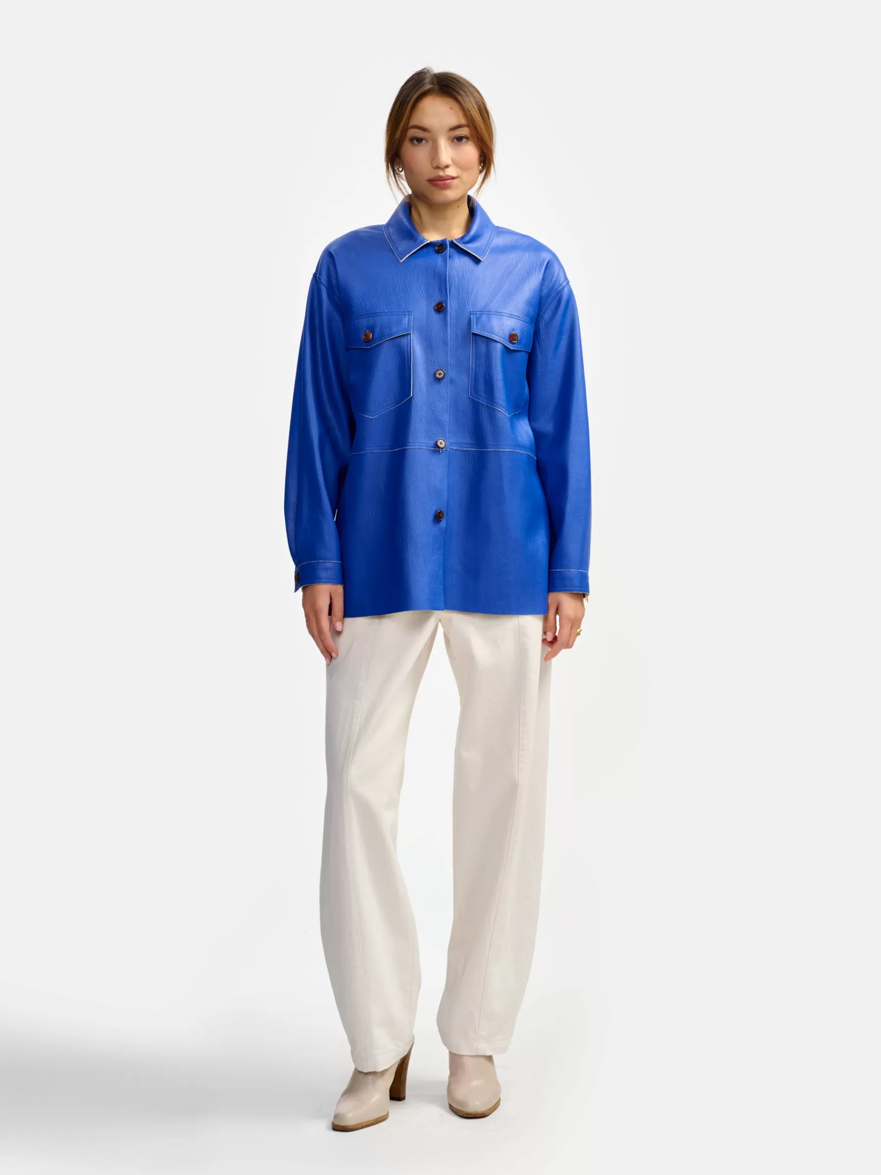 Store Bellerose Hokusai Overshirt Lazuli