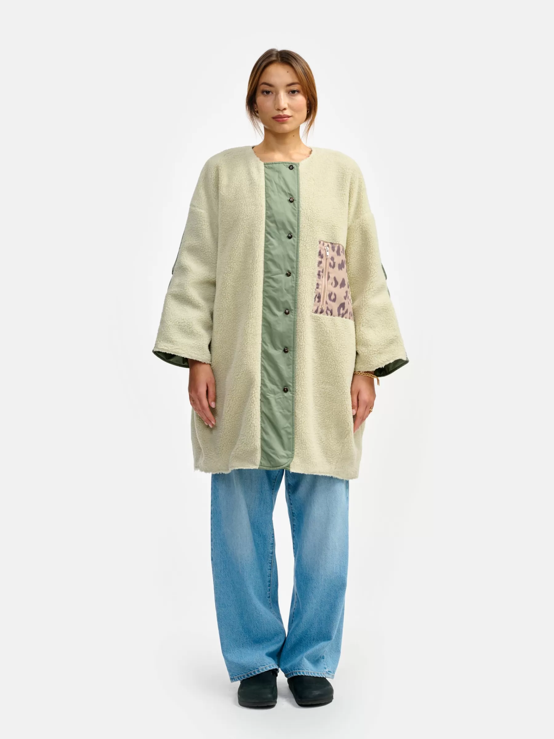 Hot Bellerose Hug Coat Eucalyptus